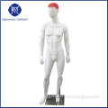 FIber glass glossy white mannequin male with metal base